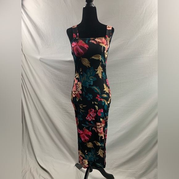 Boho Floral Print Split Thigh Cami Dress - Picture 6 of 10